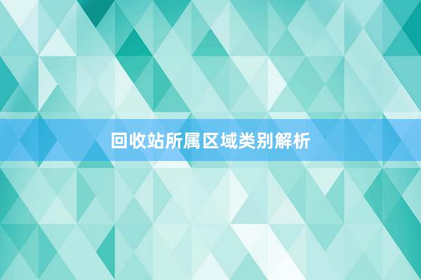 回收站所属区域类别解析